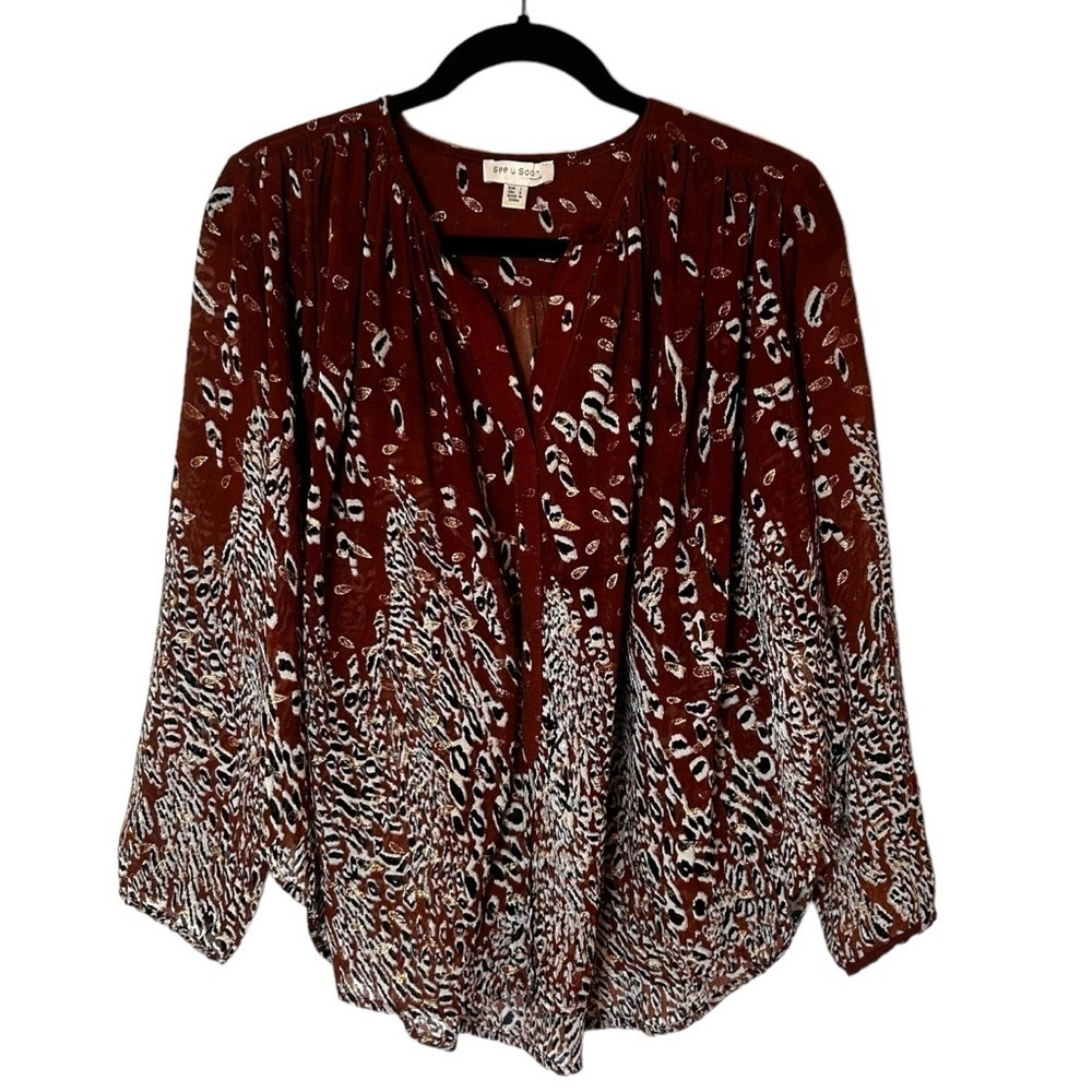 Anthropologie See You Soon Women's Bohemian Blouse